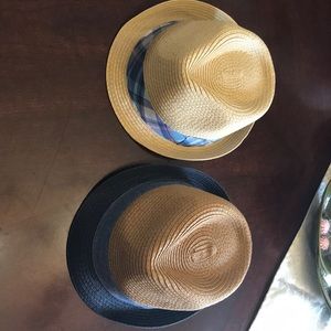 Boys straw fedora hats